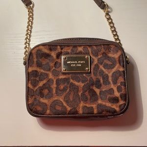 Michael Kors animal print crossbody bag